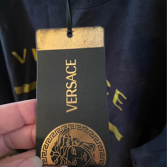 Versace Black and Gold Long Sleeve Tee
